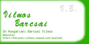 vilmos barcsai business card